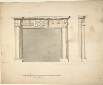 Designs for a Chimney-piece for Richard Barwell's Drawing Room at Esher, Surrey