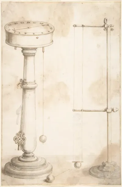 Designs for a clock, Illustrations for "Saggi di naturali esperienze"