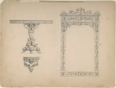 Designs for a Mirror Frame and Table