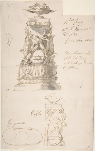 Designs for Decorations in the Throne Room, Royal Palace, Milan