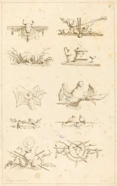 Designs for Tail-Pieces: pl. 7