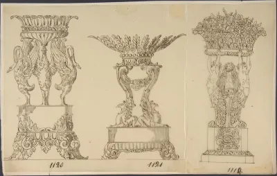 Designs for Two Serving Dishes and a Planter
