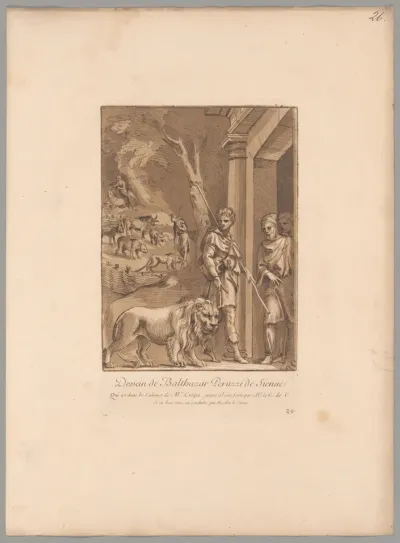 Dessein de Balthazar Peruzzi de Sienne, from Recueil d'estampes d'après les plus beaux tableaux et d'après les plus beaux desseins qui sont en France (Cabinet Crozat)