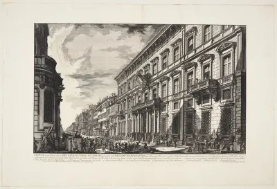Det Franske Akademi i Palazzo Salviati-Mancini på Corso'en, Rom, grundlagt af Louis XIV, konge af Frankring, for franske studerende i maler-, skulptur- og bygningskunst