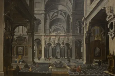 Det indre af en kirke