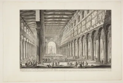 Det indre af kirken San Paolo fuori le Mura, Rom