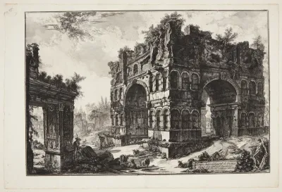 Det såkaldte Janus-tempel, eller Janus-buen, til højre vekselerernes bue