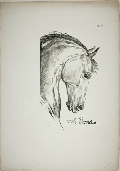 Detail of Horse's Head, Enlarged to Triple Size, Norman Royal Guard, No. 3