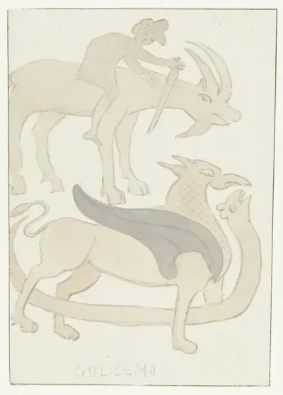 Detail van het plaveisel en mozaïek van de kathedraal in Brindisi