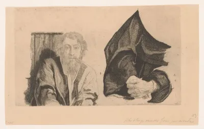 Detail van het schilderij De waanzin van Hugo van der Goes
