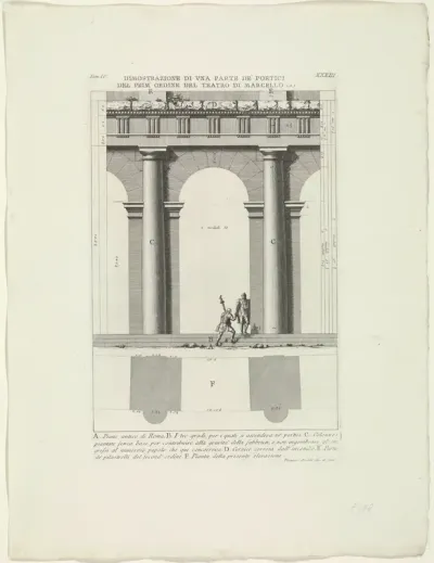 Detail van het Theater van Marcellus te Rome