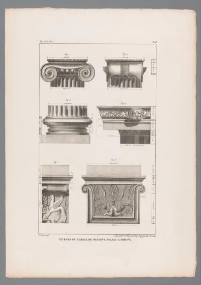 Details van de architectuur van een tempel