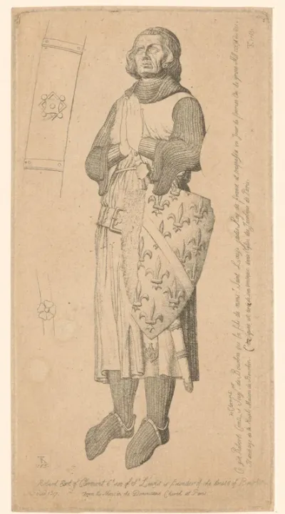 Details van het praalgraf van Robert van Clermont