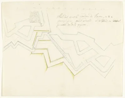 Detailstudie van bolwerken van Zoutleeuw, 1705