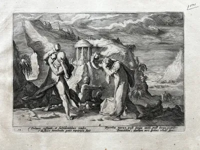 Deucalion and Pyrrha Repopulating the World, from Ovid's Metamorphoses (Book 1)