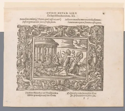 Deucalion en Pyrrha scheppen een nieuw mensenras