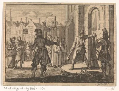 Deur van de hervormde kerk te Wesel wordt met geweld geopend, 1628
