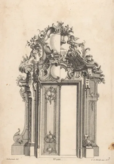 Deuromlijsting met putti en vaas