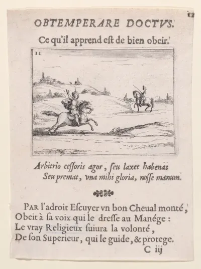 Deux Écuyers (Two Squires), plate 11 from "Lux Claustri ou La Lumière du Cloitre" (The Light of the Cloisters)