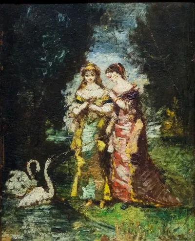 Deux femmes dans un parc