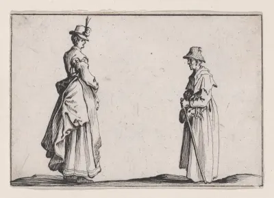 Deux Femmes De Profil (Two Women in Profile), from "Les Caprices" Series A, The Florence Set