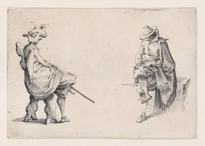 Deux Personnages Assis (Two Seated Figures), from "Les Caprices" Series A, The Florence Set