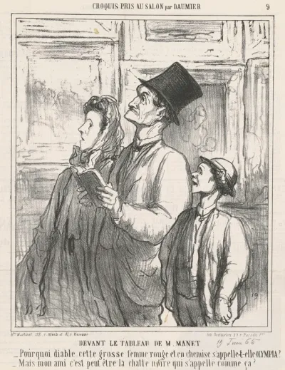 Devant le tableau de M. Manet