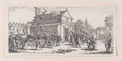 Dévastation d'un Monastère (Devastation of a Monastery), plate 3 from "Les Petites Misères de la Guerre" (The Little Miseries of War)