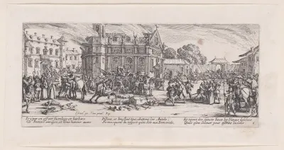 Dévastation d'un Monastère (Devastation of a Monastery), plate 6 from "Les Misères et les Mal-Heures de la Guerre" (The Miseries and Misfortunes of War)