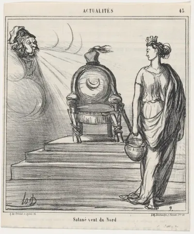 Devilish north wind!, from 'News of the day,' published in "Le Charivari"