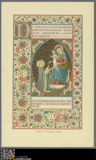 Devotion print ‘Regina sacratissimi Rosarii’