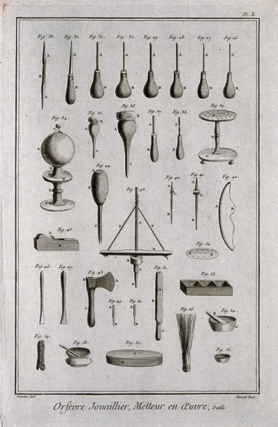 Diamondworks: various tools of the trade