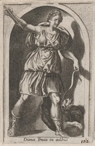 Diana (Diana Triuia in aedibus), from "Speculum Romanae Magnificentiae"