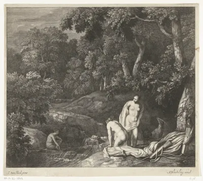 Diana en haar nimfen, badend in een rivier