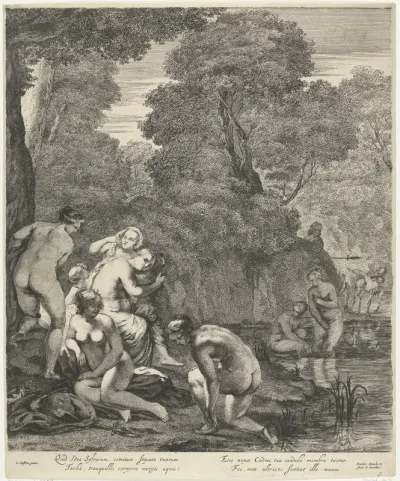 Diana en haar nimfen ontdekt door Actaeon