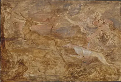 Diana Hunting Deer