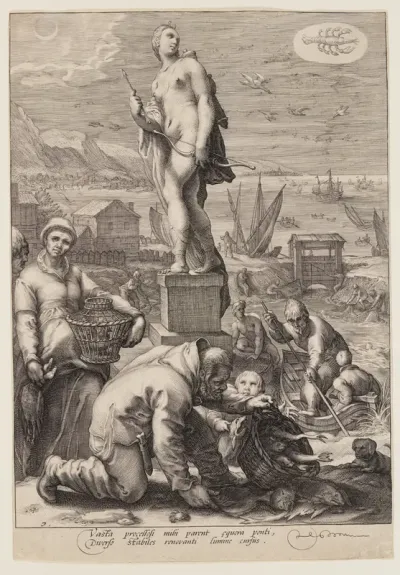 Diana Presiding over Navigation and Fishing, from Seven Planetary Gods