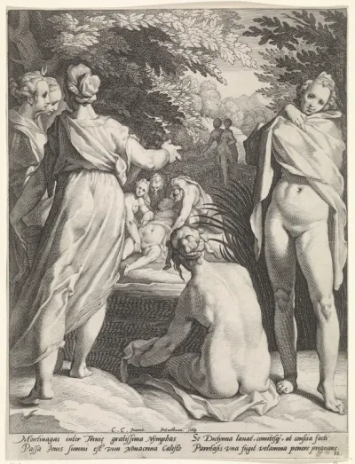 Diana's nimfen ontdekken de zwangerschap van Callisto