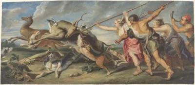 Diana with Attendants hunting Deer