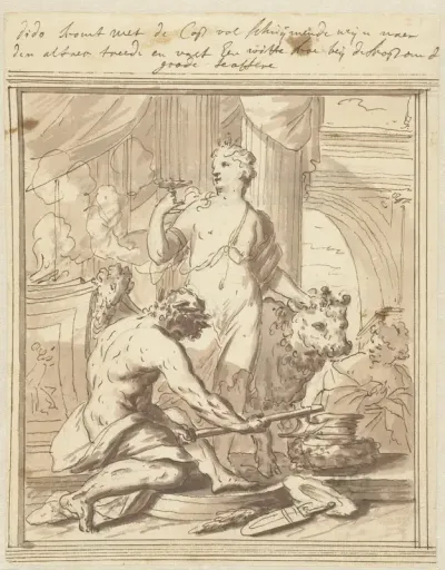 Dido offerend aan de goden