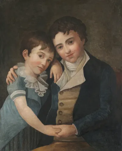 Die beiden Söhne von Wolfgang Amadeus Mozart, Karl Thomas und Franz Xaver