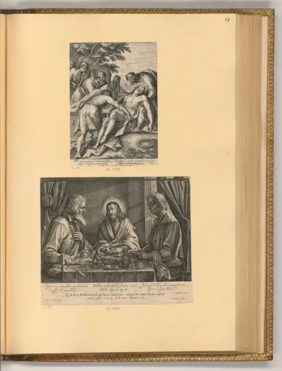 Die Grablegung Christi; Das Abendmahl in Emmaus