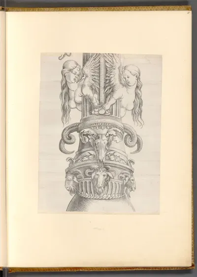 Die große Säule mit Satyr: Kugel und Säulenansatz (II)