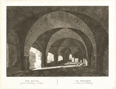 Die Halle auf dem Heidelberger Schlosse (The Hall of Heidelberg Castle)