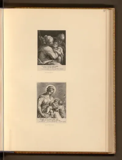 Die Heilige Familie; Maria mit dem Kind und dem Johannesknaben
