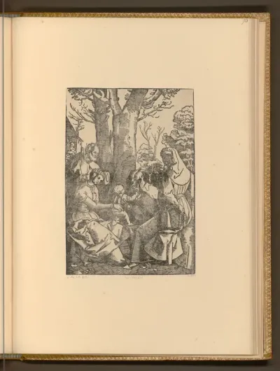 Die heilige Familie mit Joachim und Anna unter dem Baum