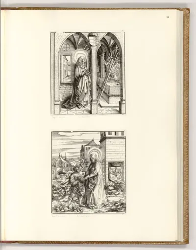 Die Heiligen aus der Sipp-, Mag- und Schwägerschaft des Kaisers Maximilian I.: Die heilige Bathildis; Die heilige Brigitta