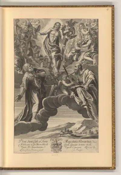 Die hl. Petrus und Paulus vor Christus und Engelschören