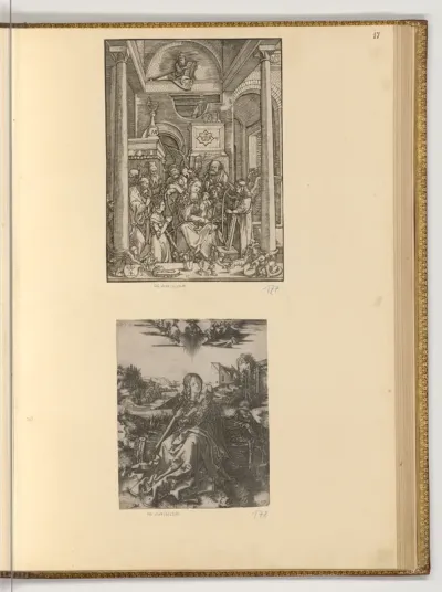 Die Madonna umgeben von Heiligen; Die Heilige Familie mit dem Schmetterling