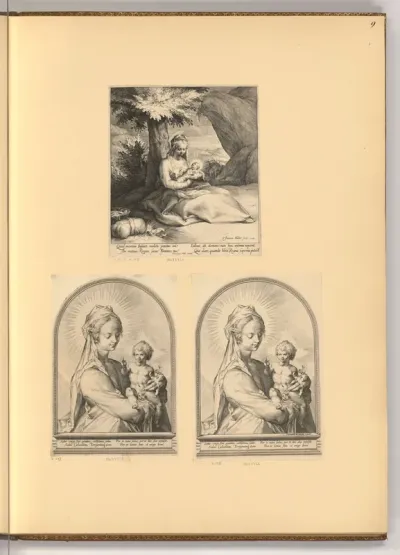 Die Ruhe auf der Flucht nach Ägypten; Maria mit dem Kind
